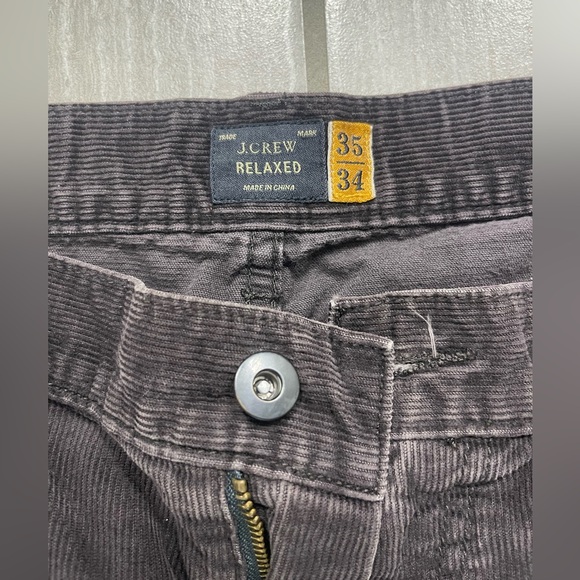 J. Crew Brown Corduroy Relaxed 35x34 - Picture 2 of 2
